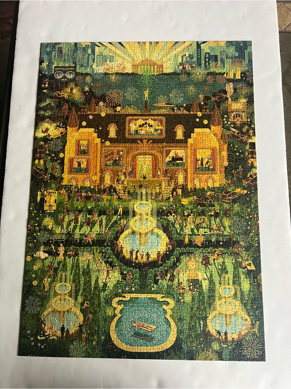 The Great Gatsby Jigsaw Puzzle - Green & Gold Artwork